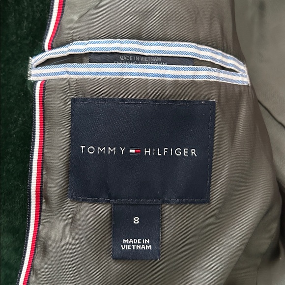 Tommy Hilfiger Boys Green Velvet Blazer - Picture 2 of 4